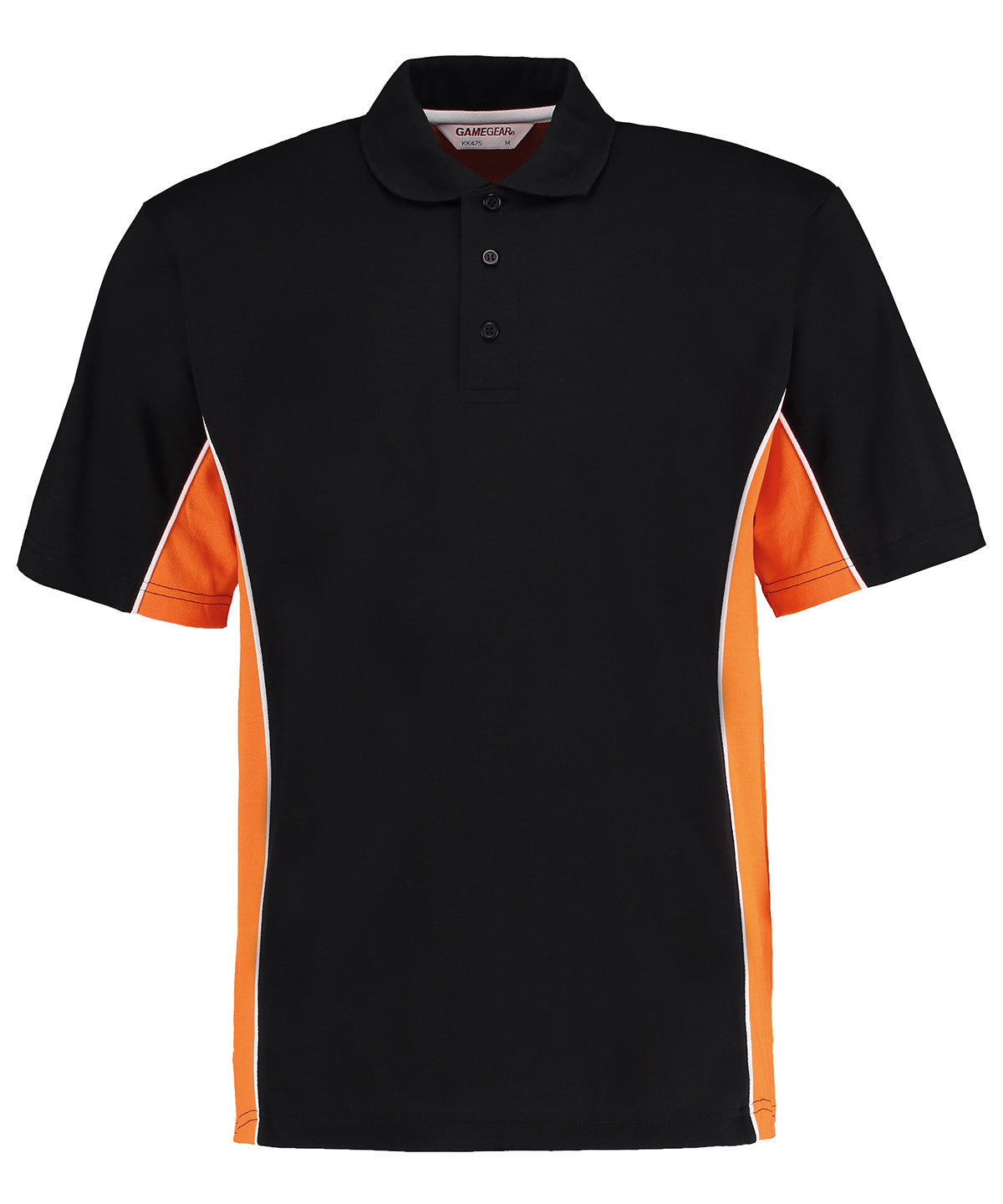 Track polo (classic fit) - Black/Orange/White