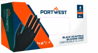 Disp 7 mil Disposable Glove (Pk100) - Black