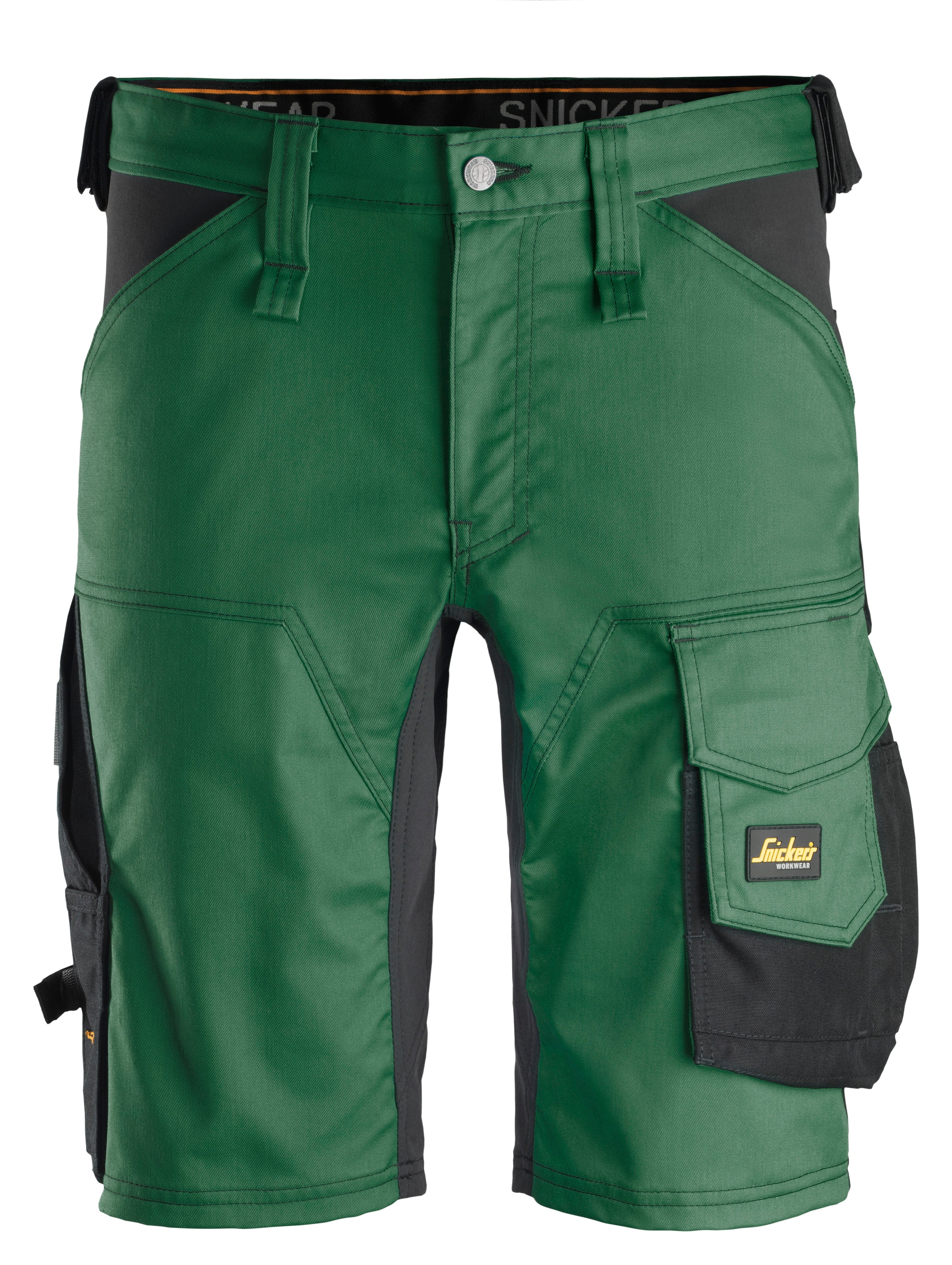 AllroundWork, Stretch Shorts - Forest Green\Black - 3904
