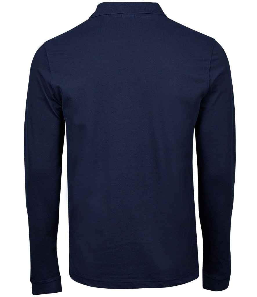 Tee Jays Luxury Stretch Long Sleeve Polo Shirt - Navy