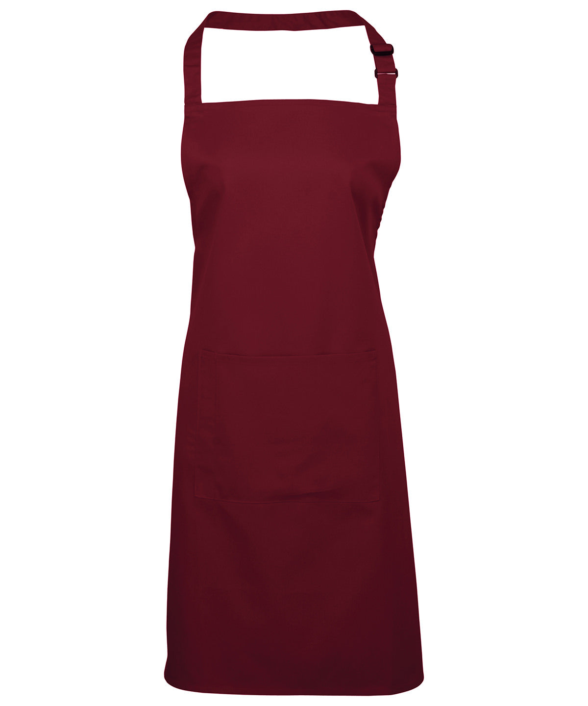 Colours Bib Apron with Pocket - Burgundy
