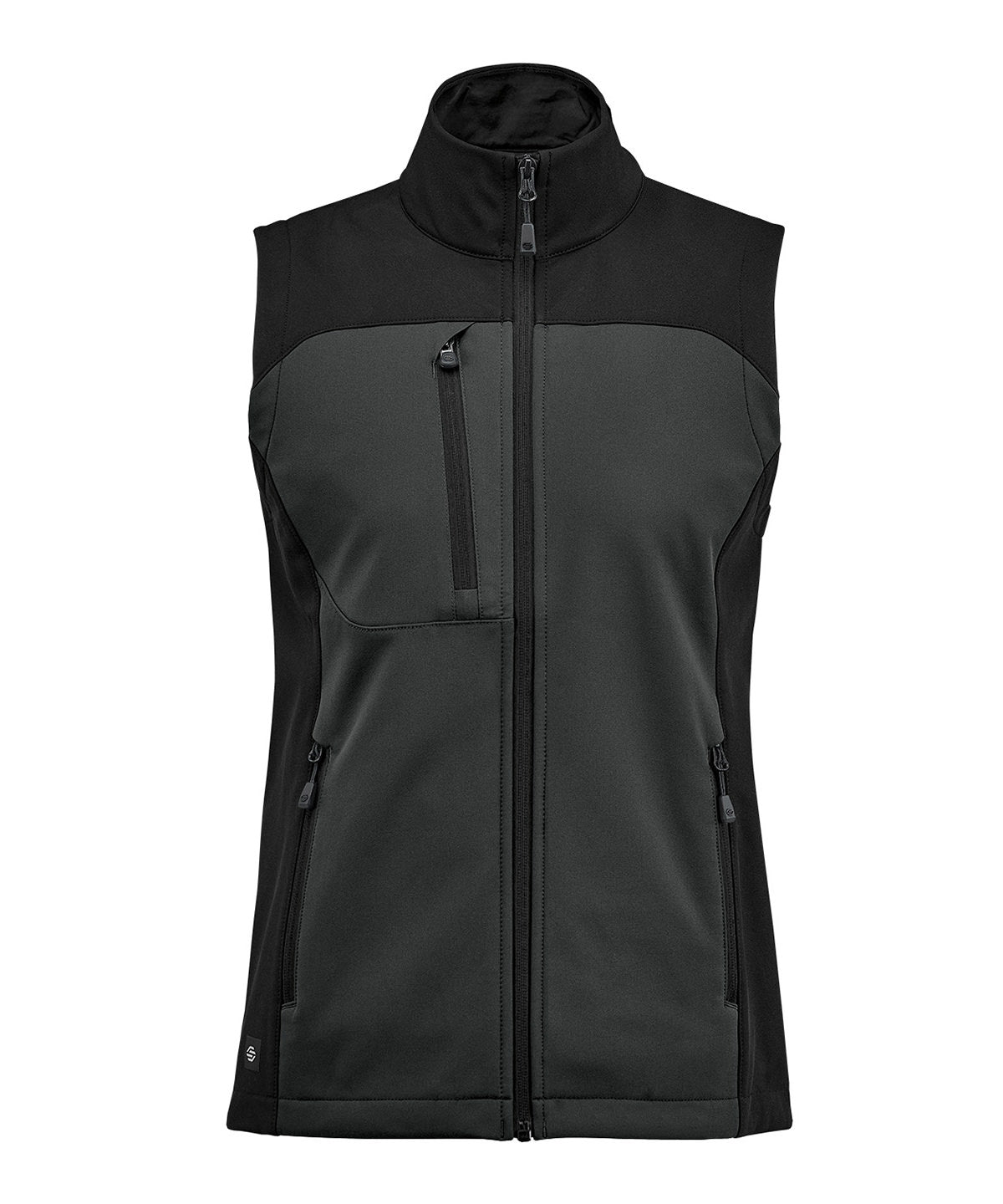 Women’s Cascades softshell vest - Dolphin/Black