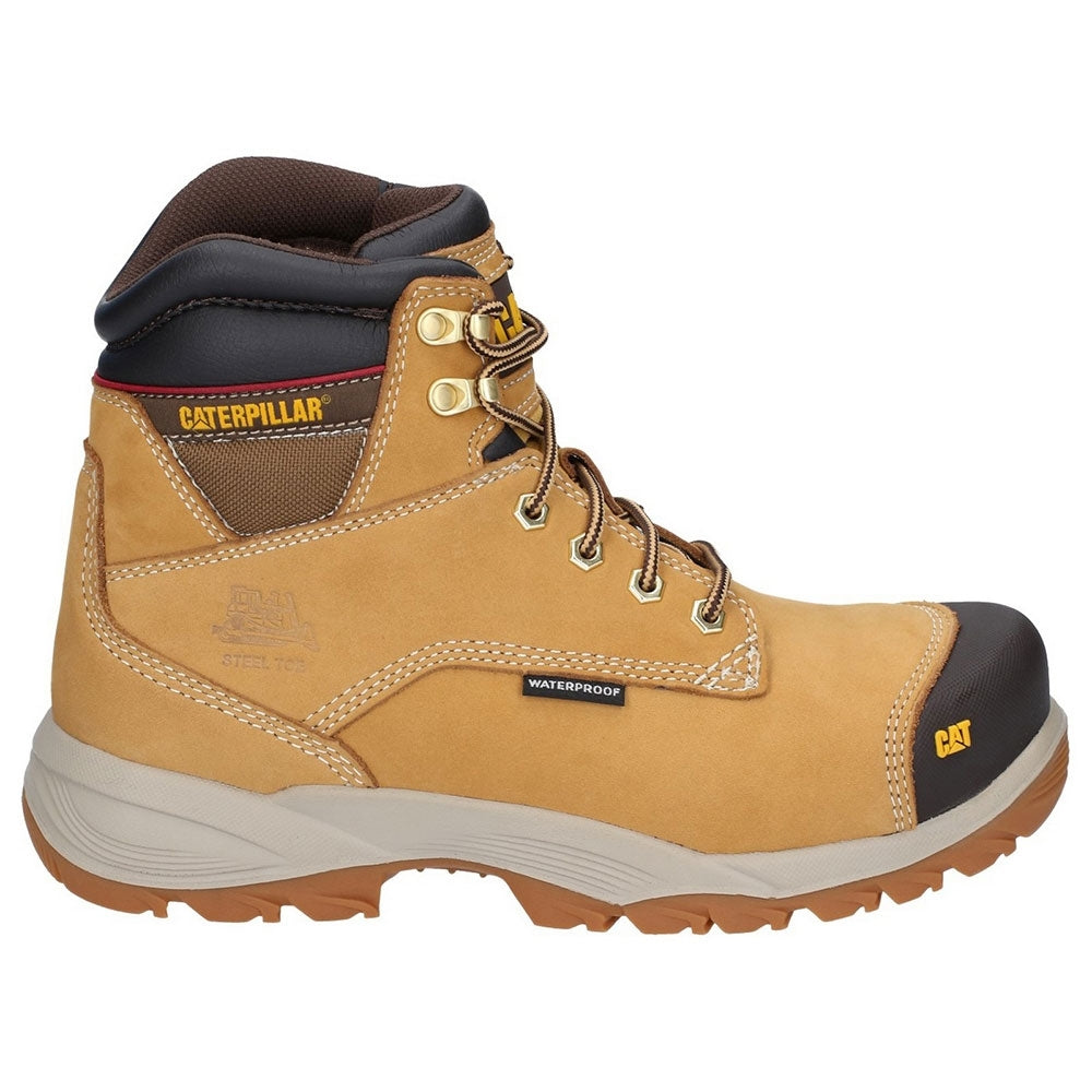 CAT Workwear Mens Spiro Lace Up Leather Work Safety Boots
