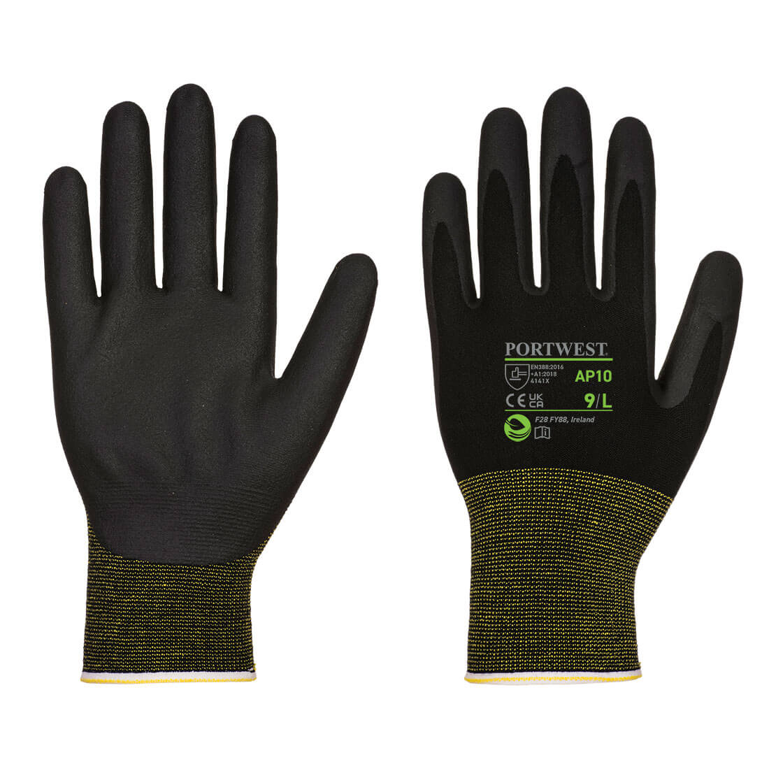 NPR15 Foam Nitrile Bamboo Glove - 12 pack - Black