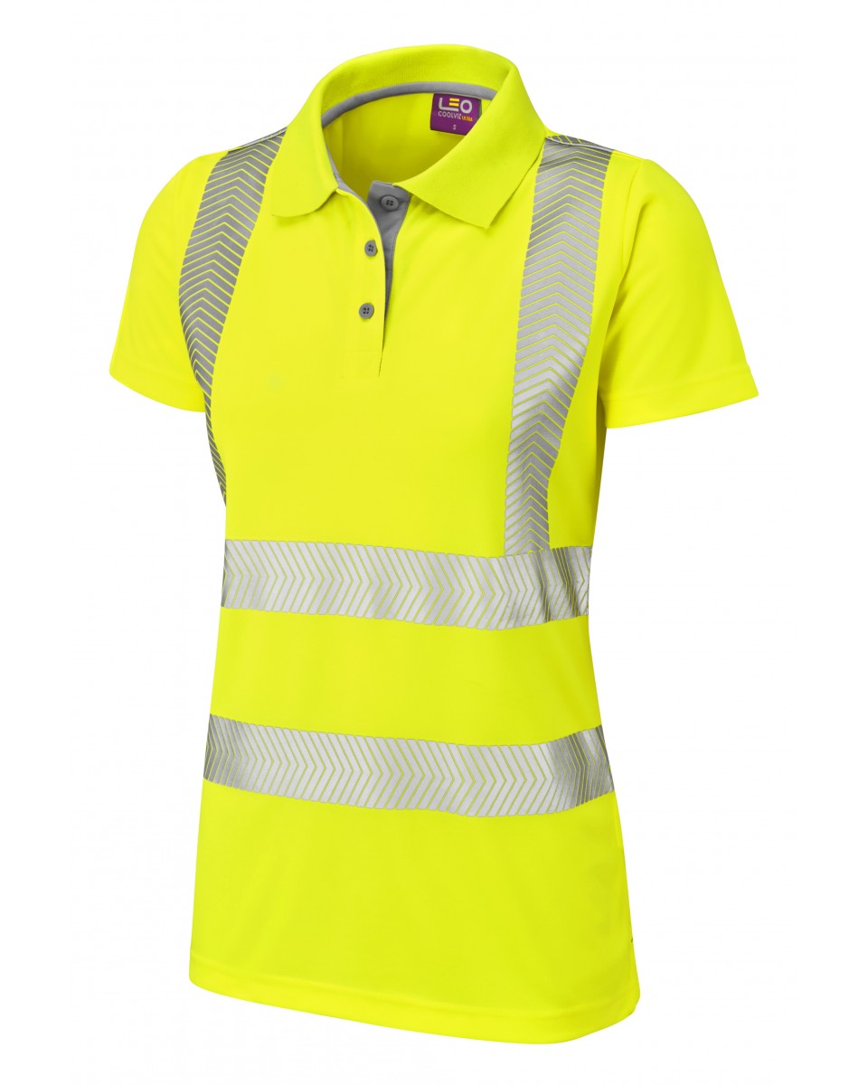 PIPPACOTT ISO 20471 Cl 2 Coolviz Plus Women's Polo Shirt - HV Yellow