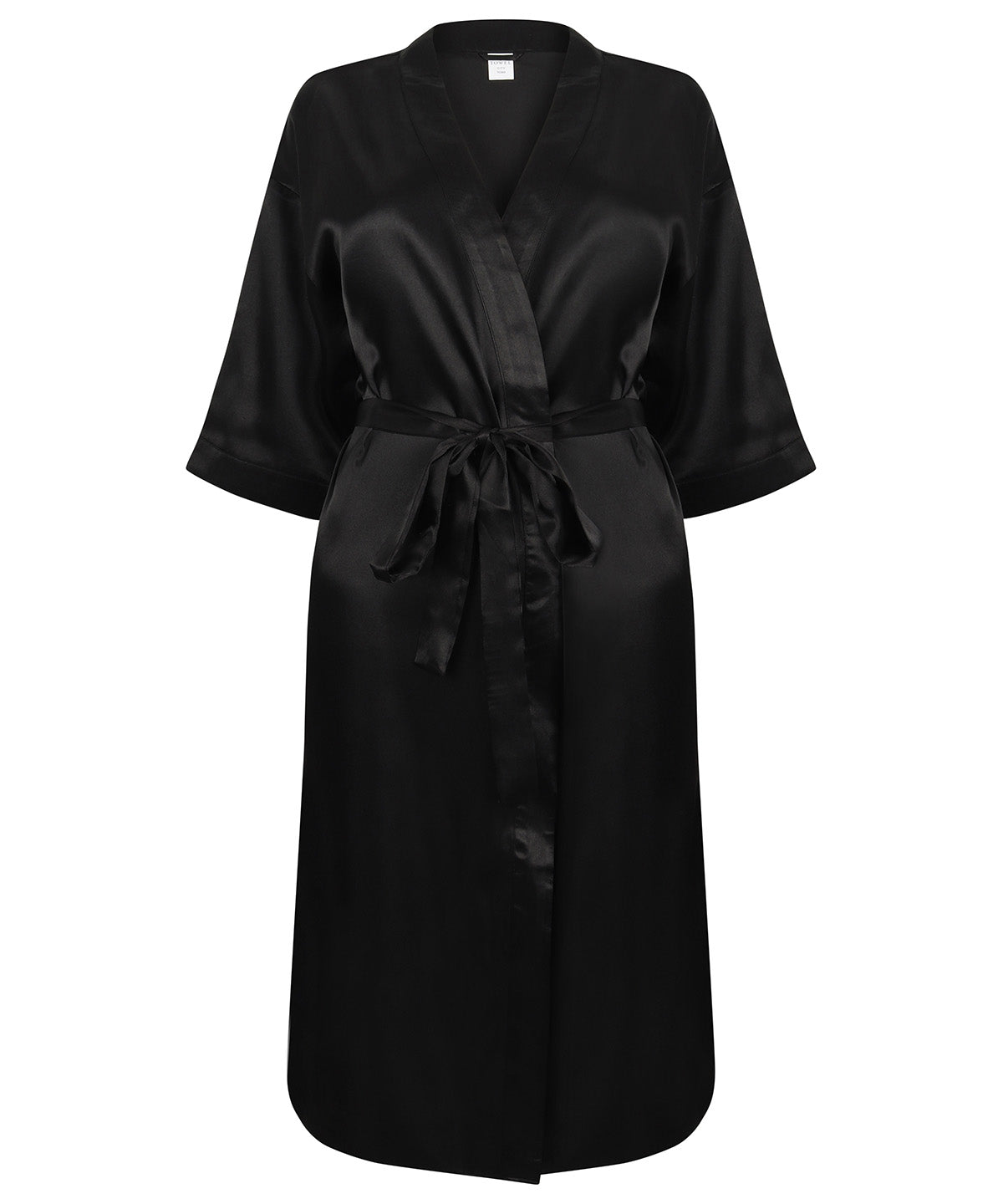 Women's satin robe - Black