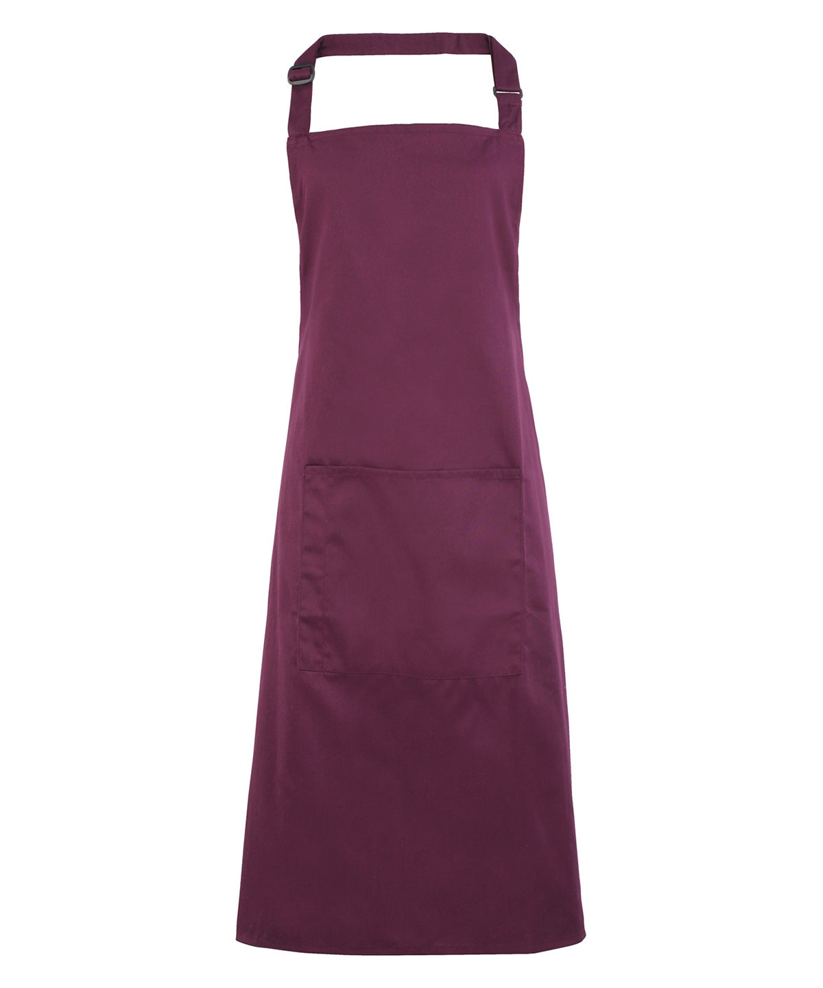 Colours Bib Apron with Pocket - Aubergine