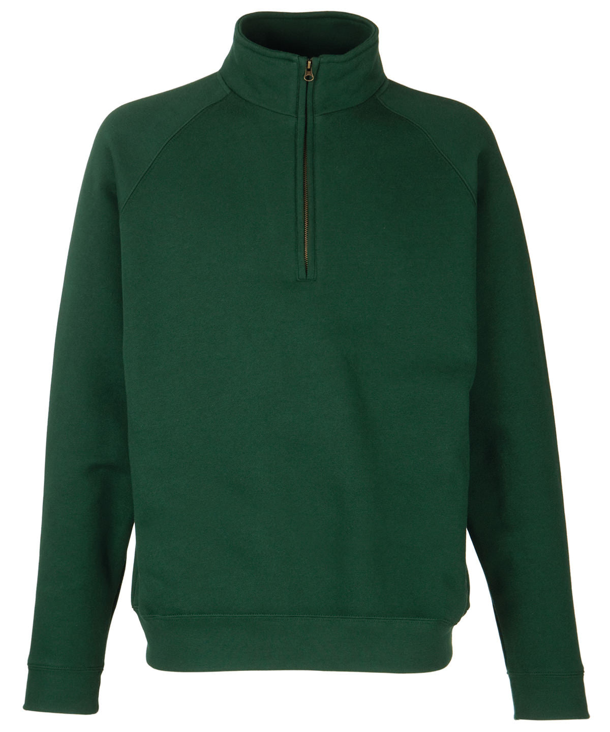 Premium 70/30 zip-neck sweatshirt - Bottle Green