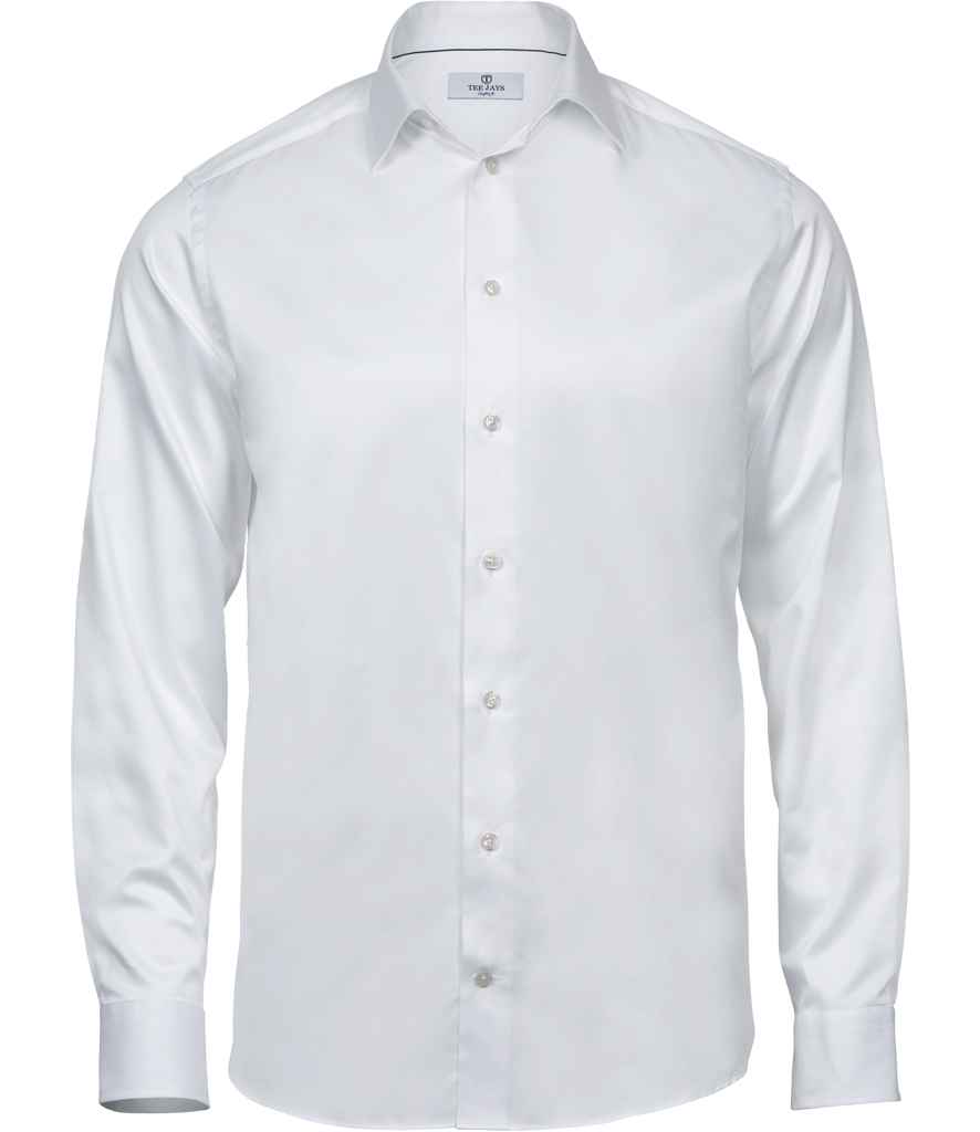Tee Jays Luxury Comfort Fit Long Sleeve Oxford Shirt - White