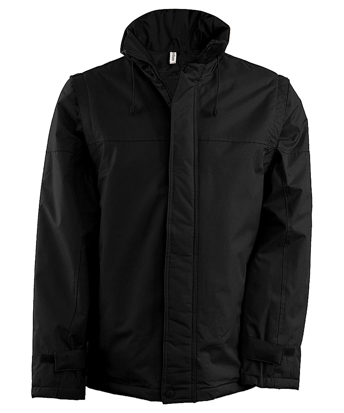 Detachable-sleeved blouson jacket - Black/Black