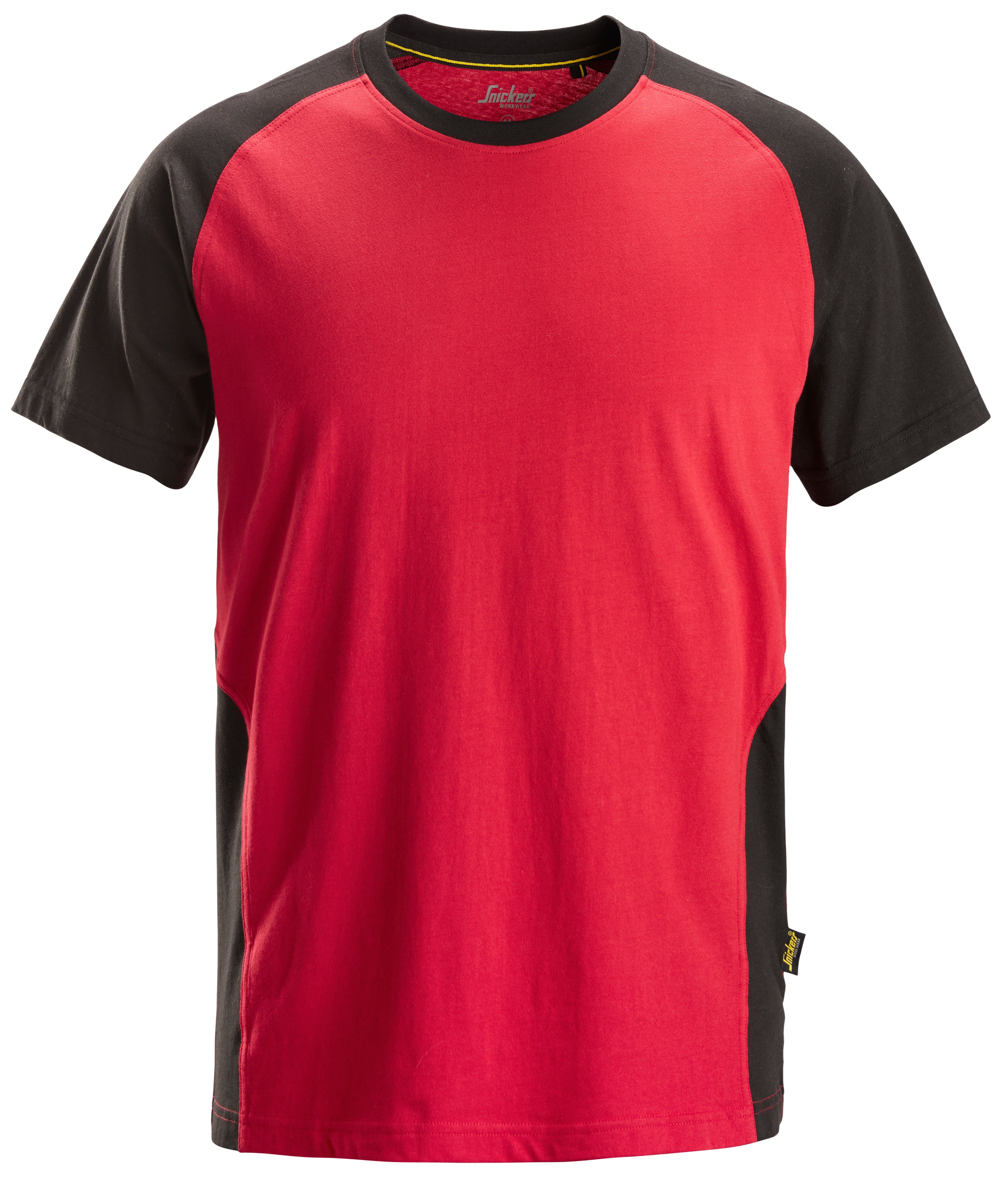 Two-Coloured T-Shirt - Chili red\Black - 1604