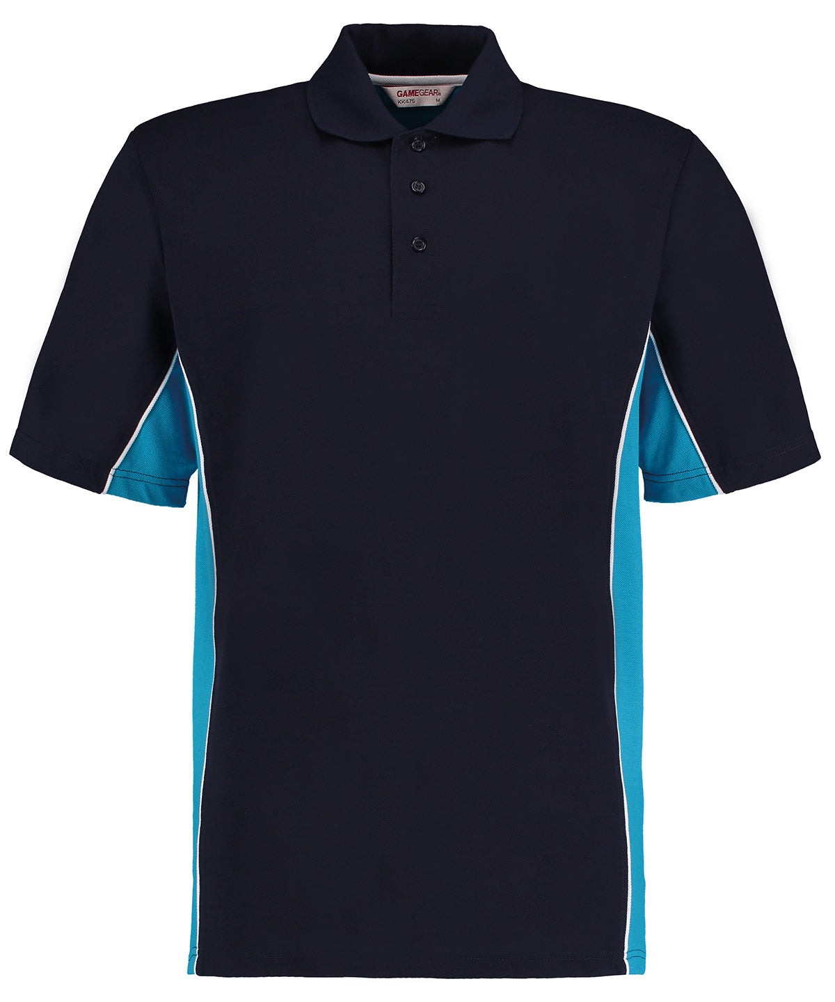 Track polo (classic fit) - Navy/Turquoise/White