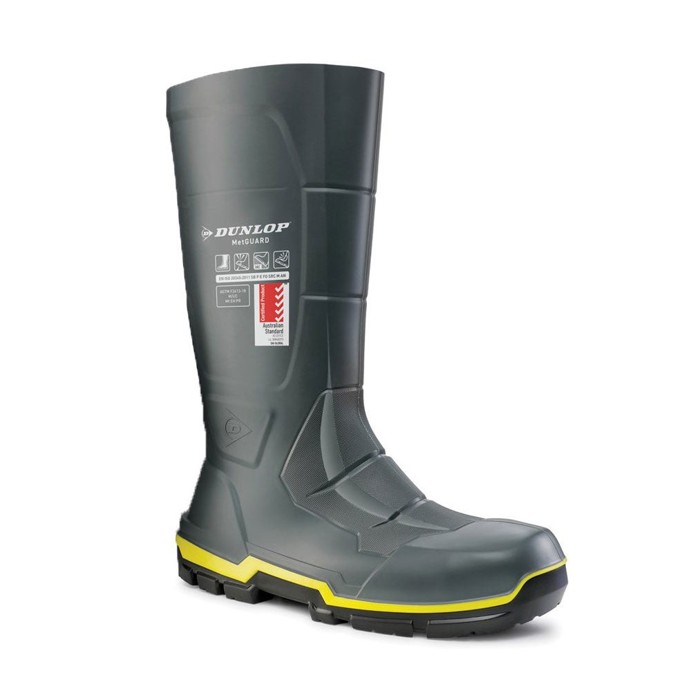 Dunlop Mens MetGUARD Full Safety Wellington Boots