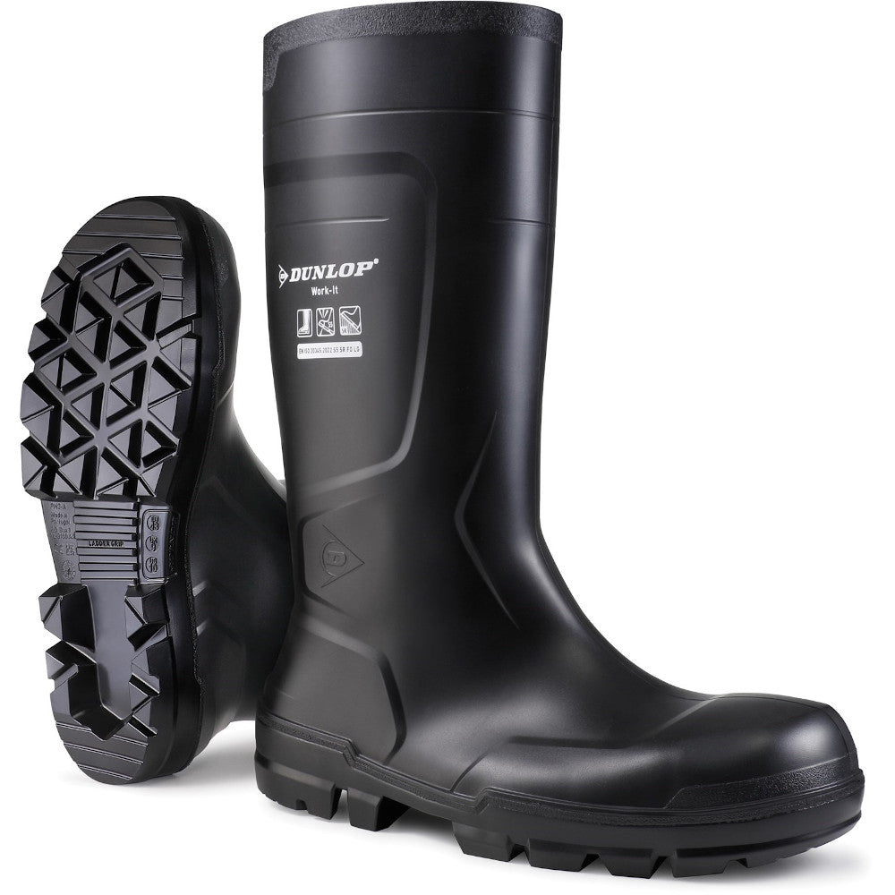 Dunlop Mens Work-It Steel Toe Cap Full Safety Wellingtons