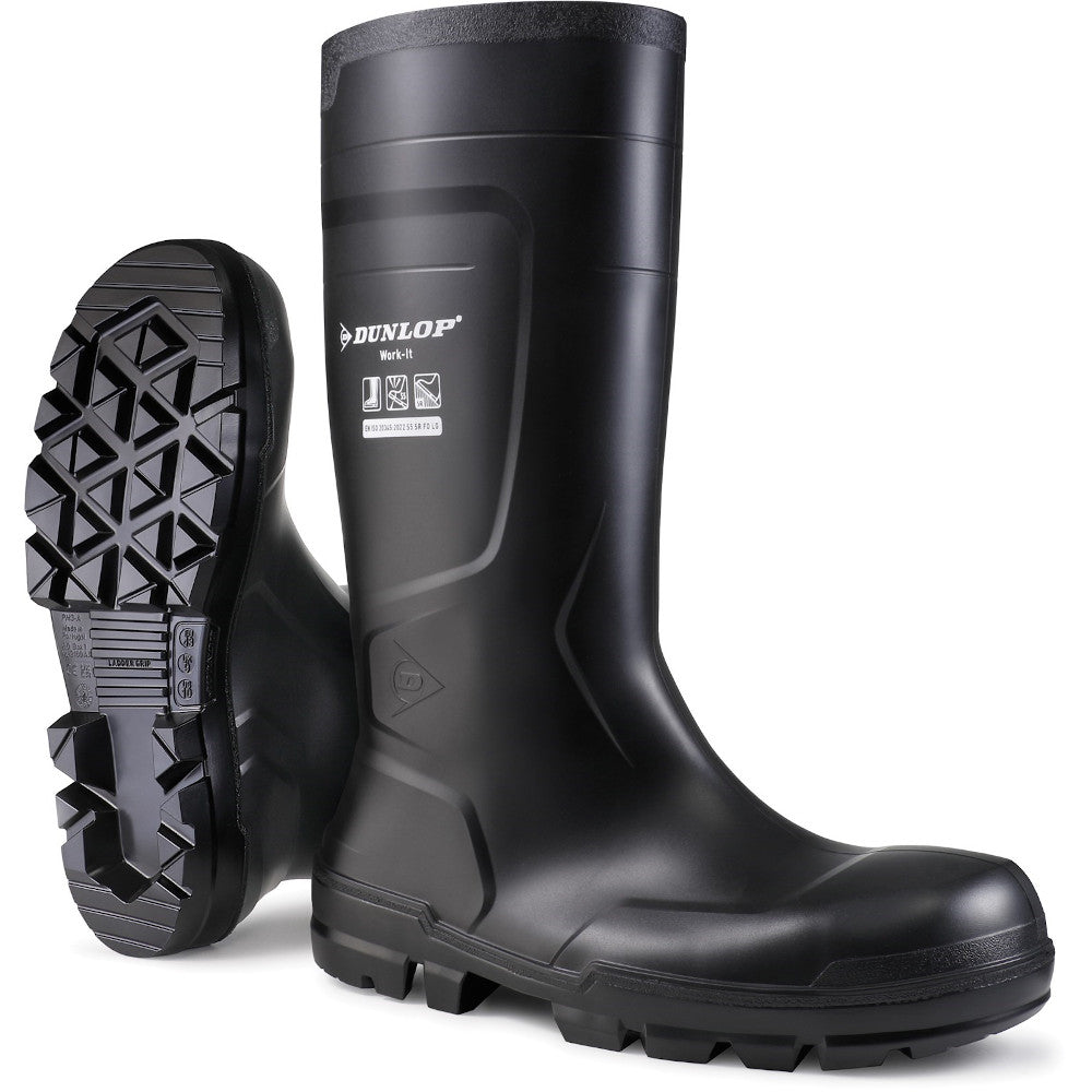 Dunlop Mens Work-It Full Safety Steel Toe Wellingtons