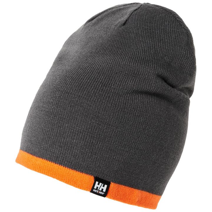 Classic Reversible Beanie - 972 DARK GREY/ORANGE