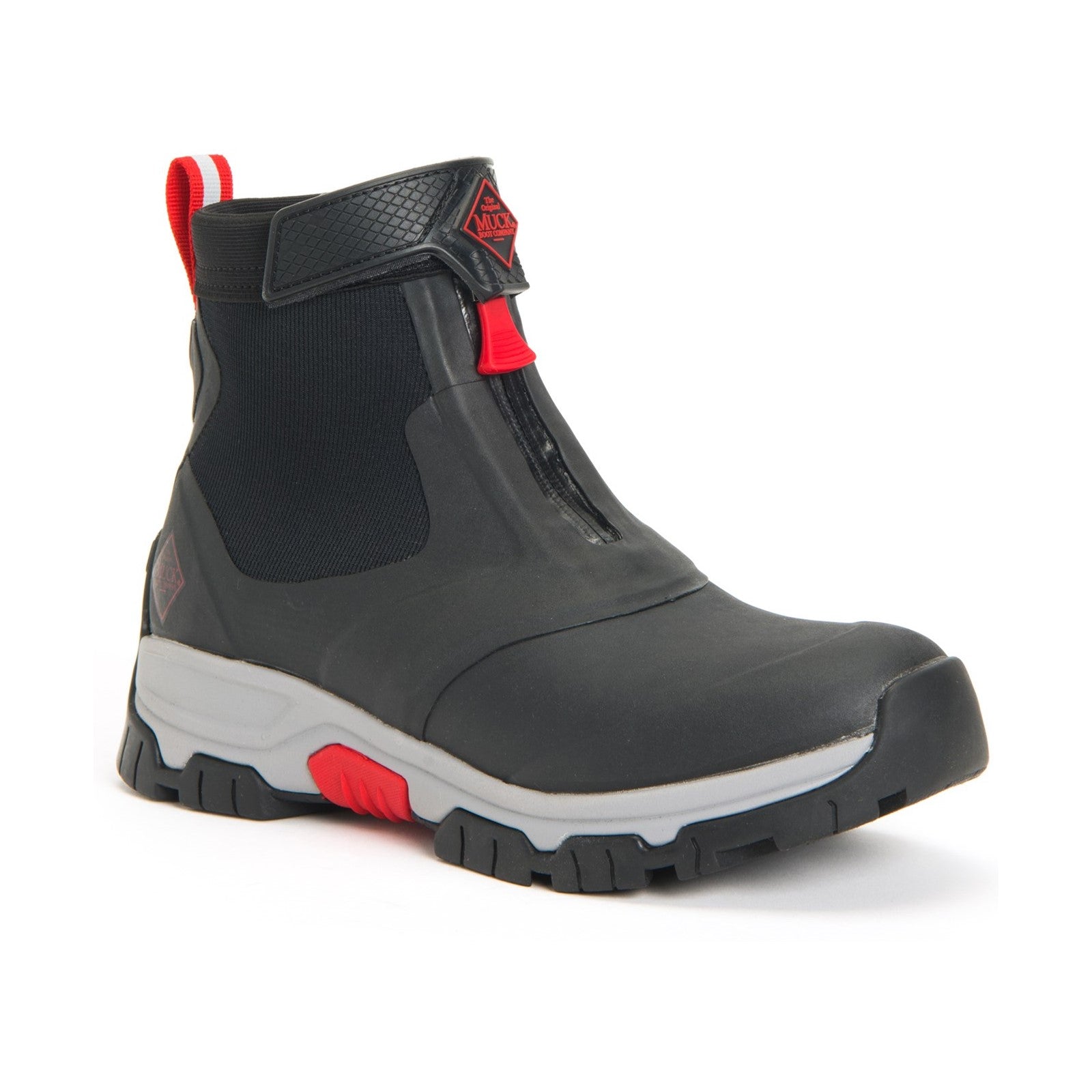 Apex Mid Zip Wellingtons - Grey/Red