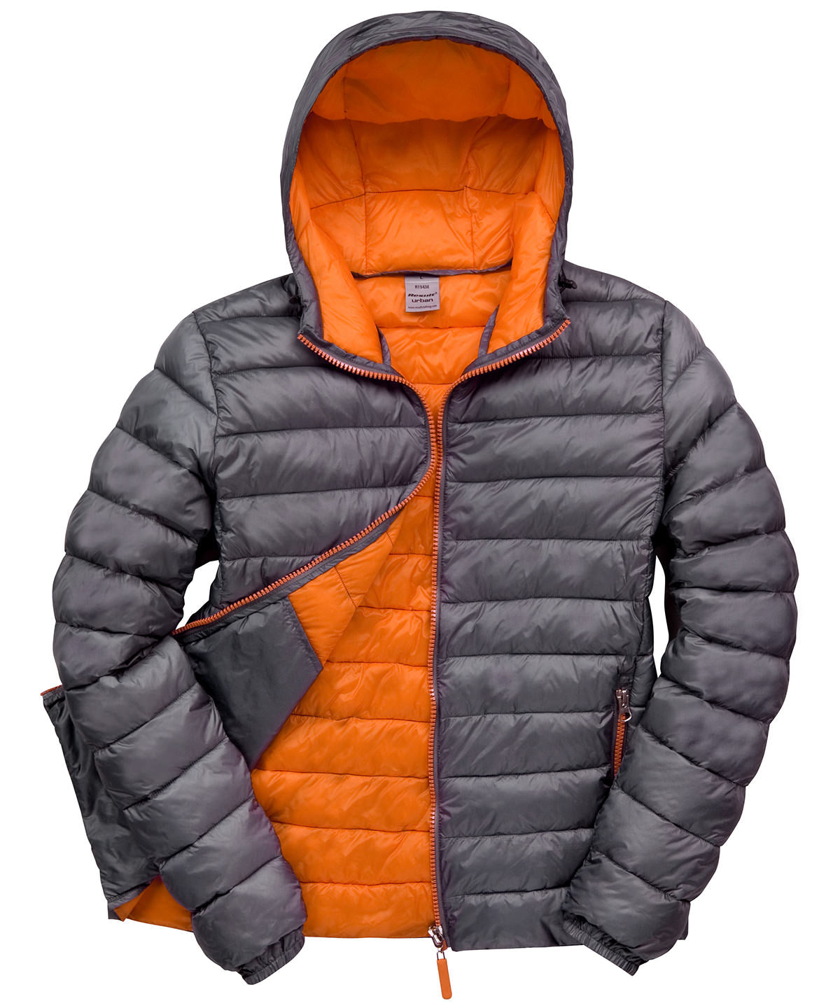 Urban Snow Bird Hooded Jacket - Grey/Orange