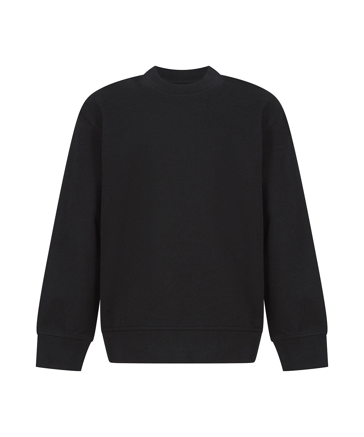 Kids sustainable fashion curved hem sweatshirt - Black