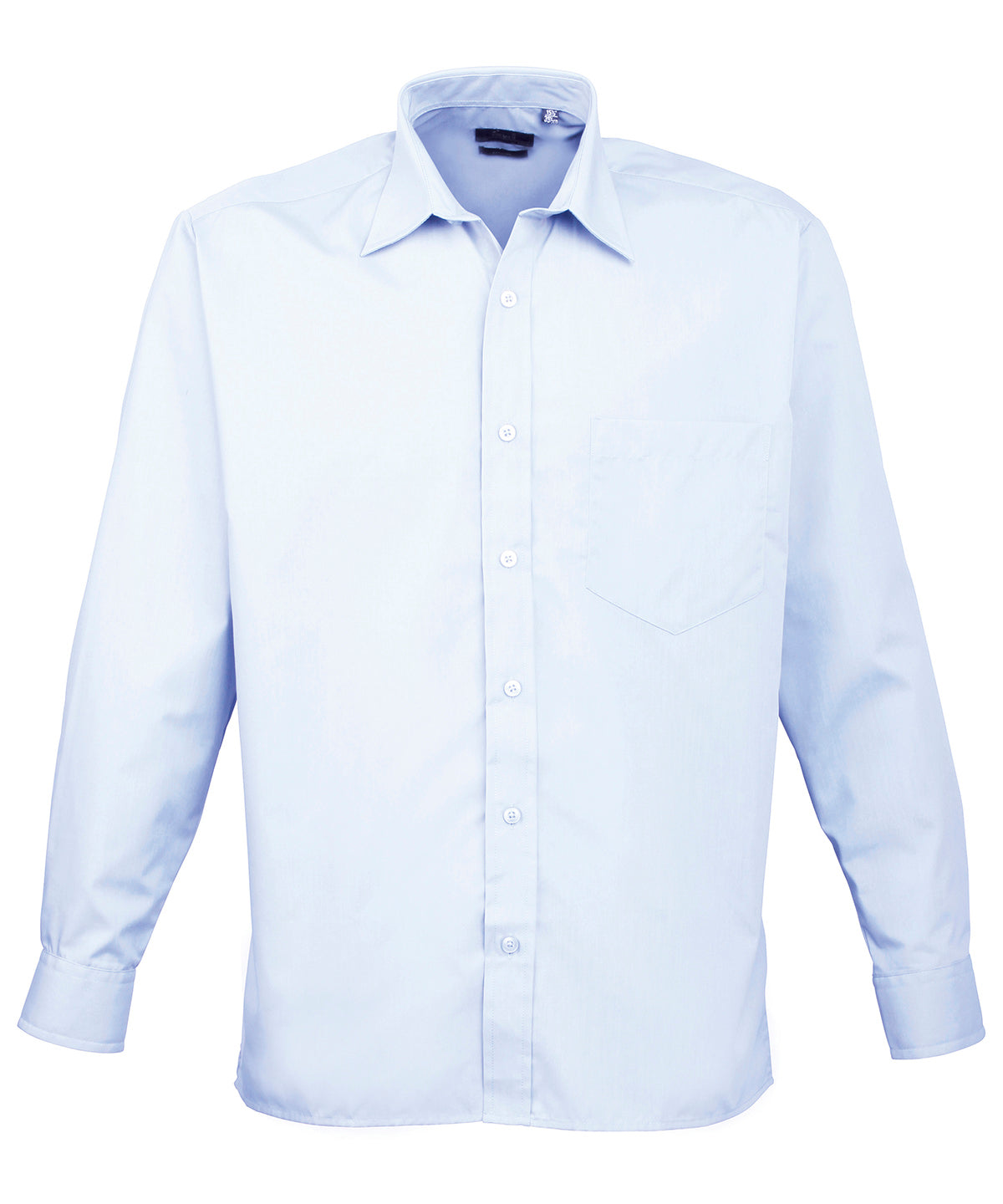 Long sleeve poplin shirt - Light Blue
