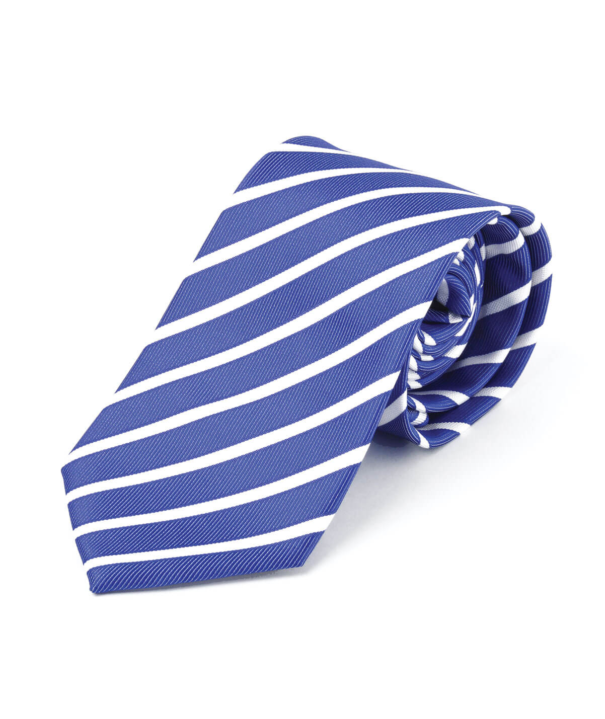 Stripe Tie - Cobalt/White Stripe