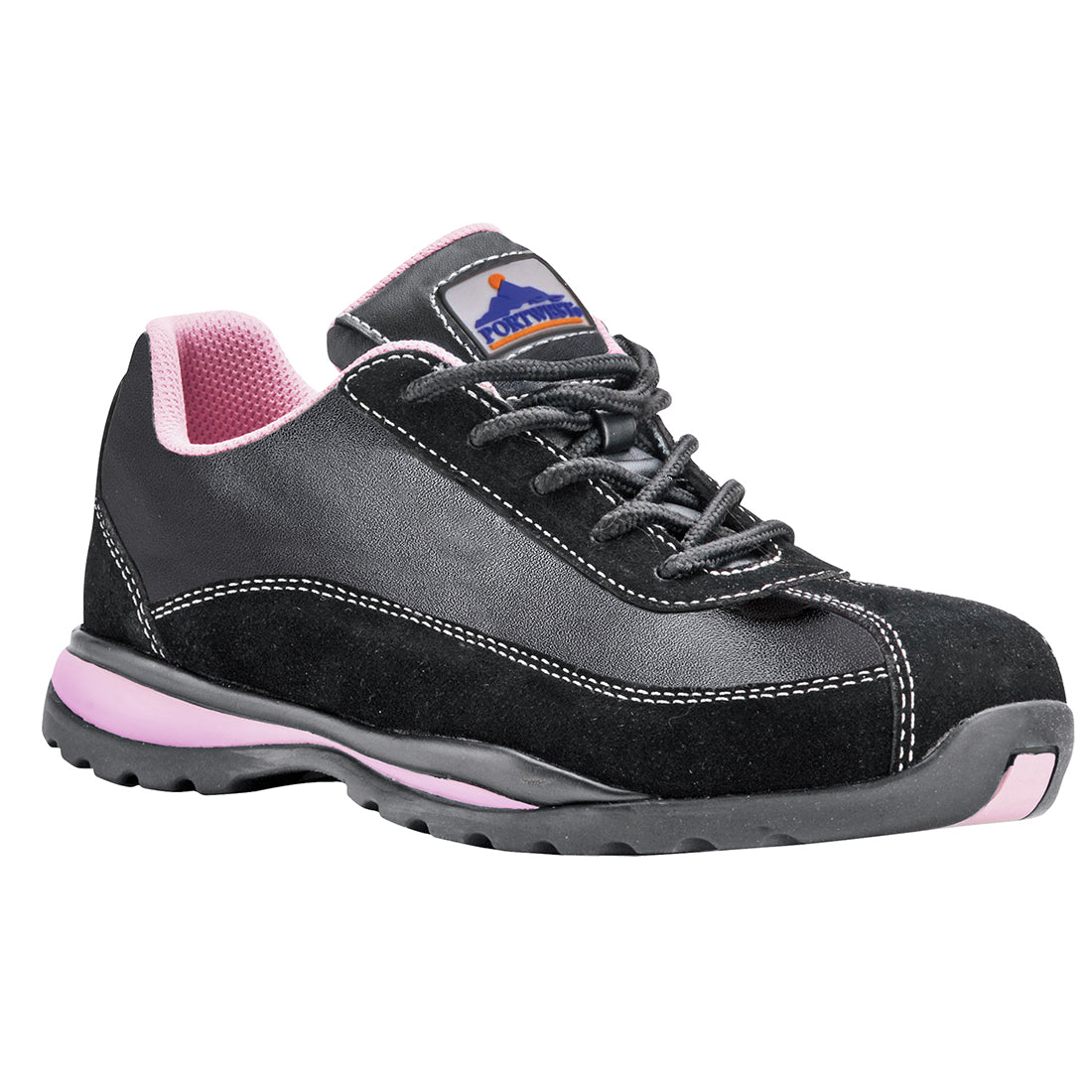 Steelite Women's Safety Trainer S1P HRO - Black/Pink