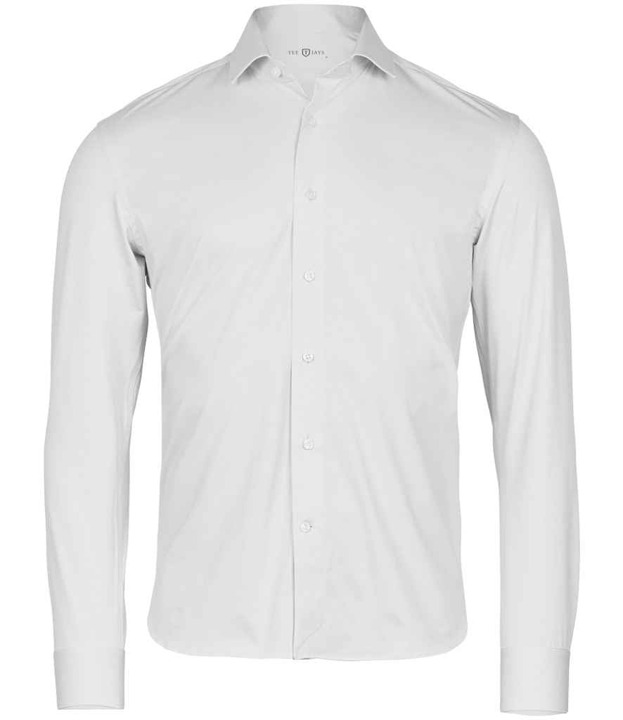 Tee Jays Active Stretch Long Sleeve Shirt - White