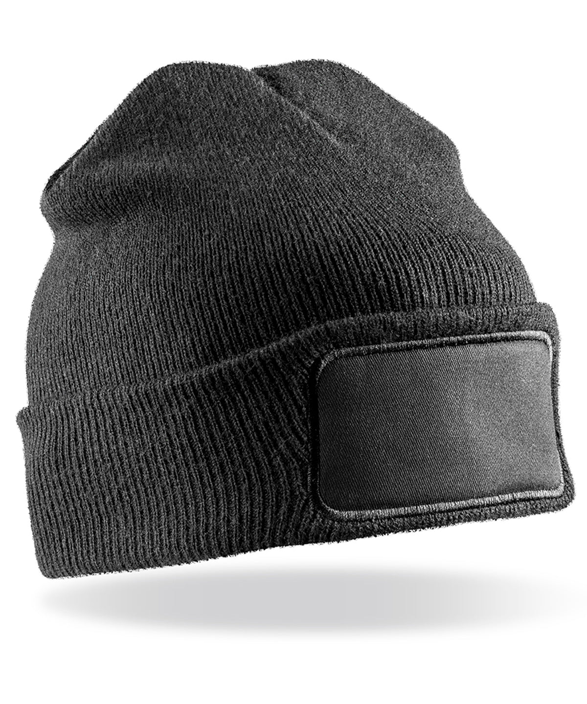 Double-Knit Printers Beanie - Black