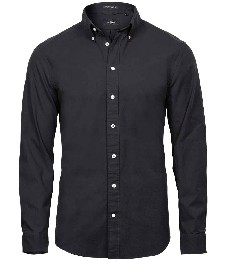 Tee Jays Perfect Long Sleeve Oxford Shirt - Black
