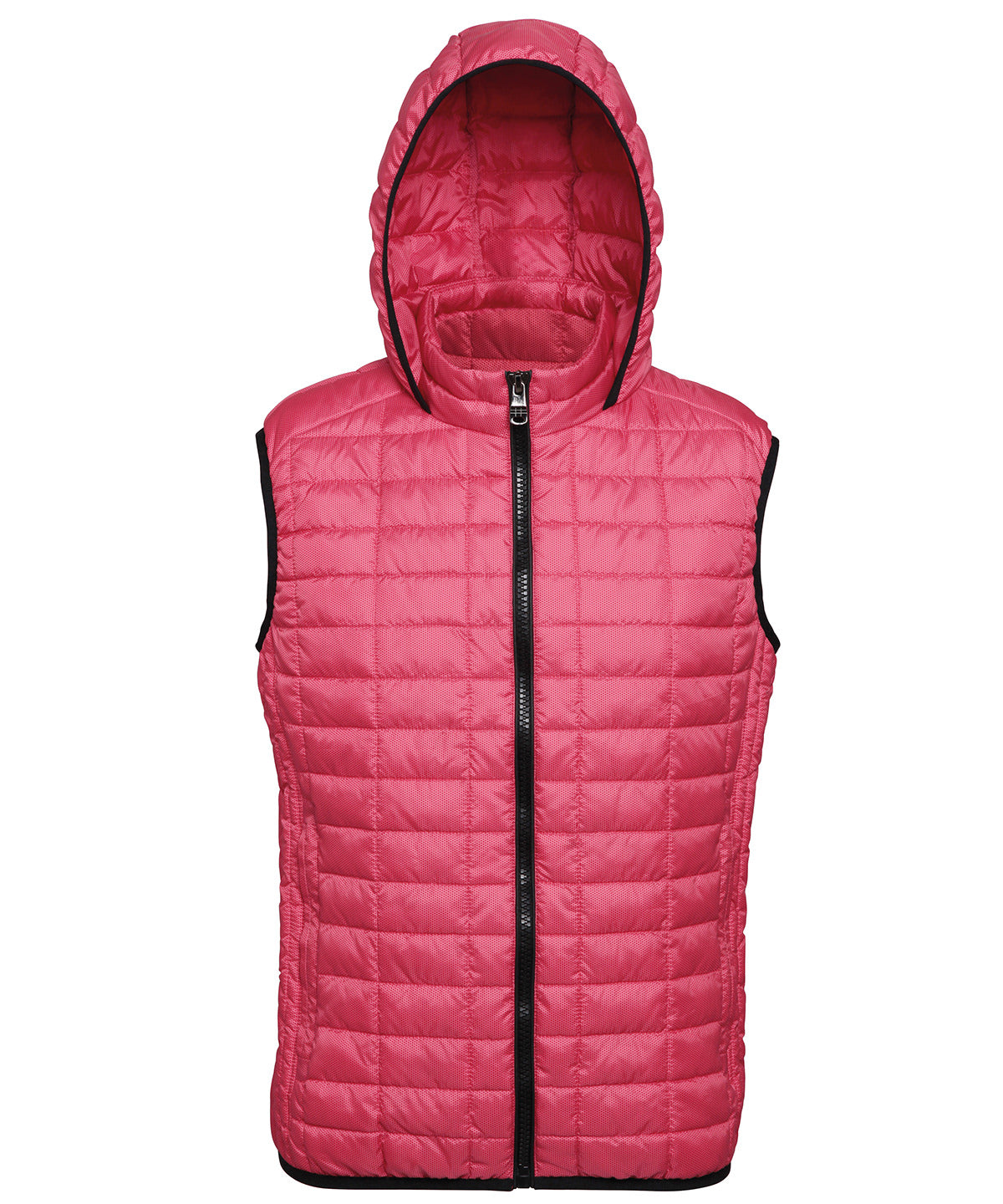 Honeycomb hooded gilet - Red
