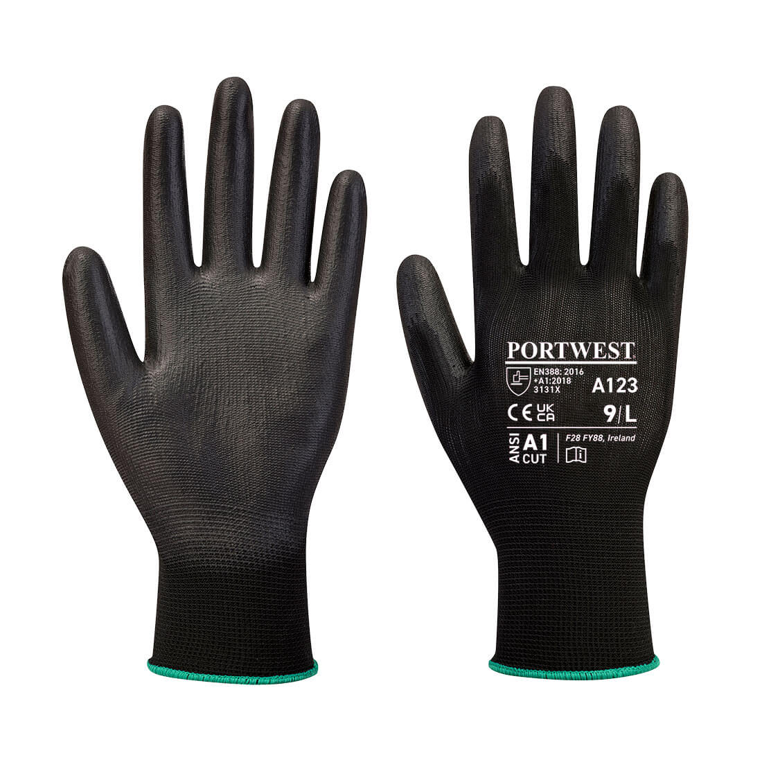 PU Palm Glove Latex Free - Full Carton (144) - Black