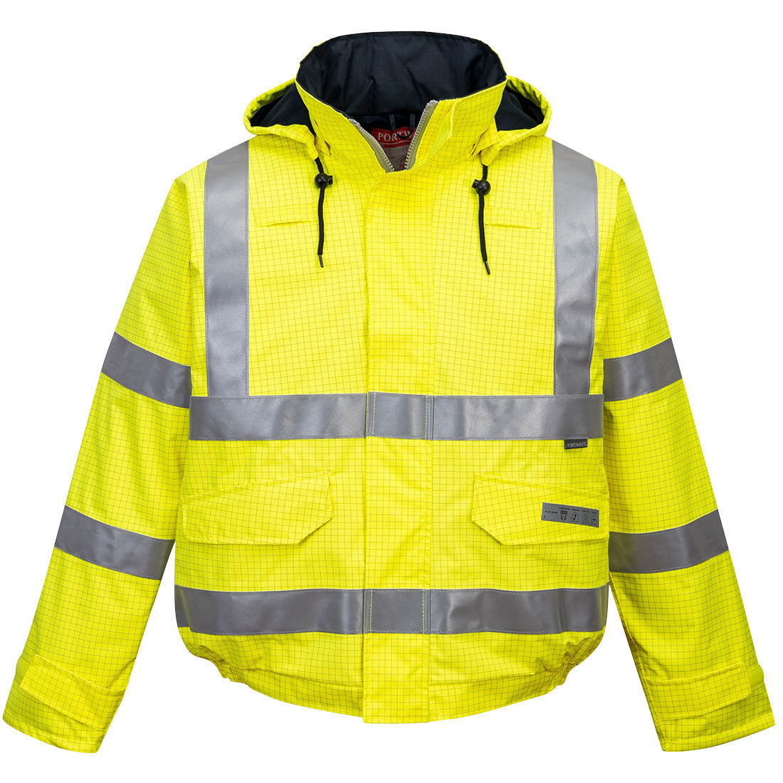 Bizflame Rain Hi-Vis Antistatic FR Bomber Jacket - Yellow
