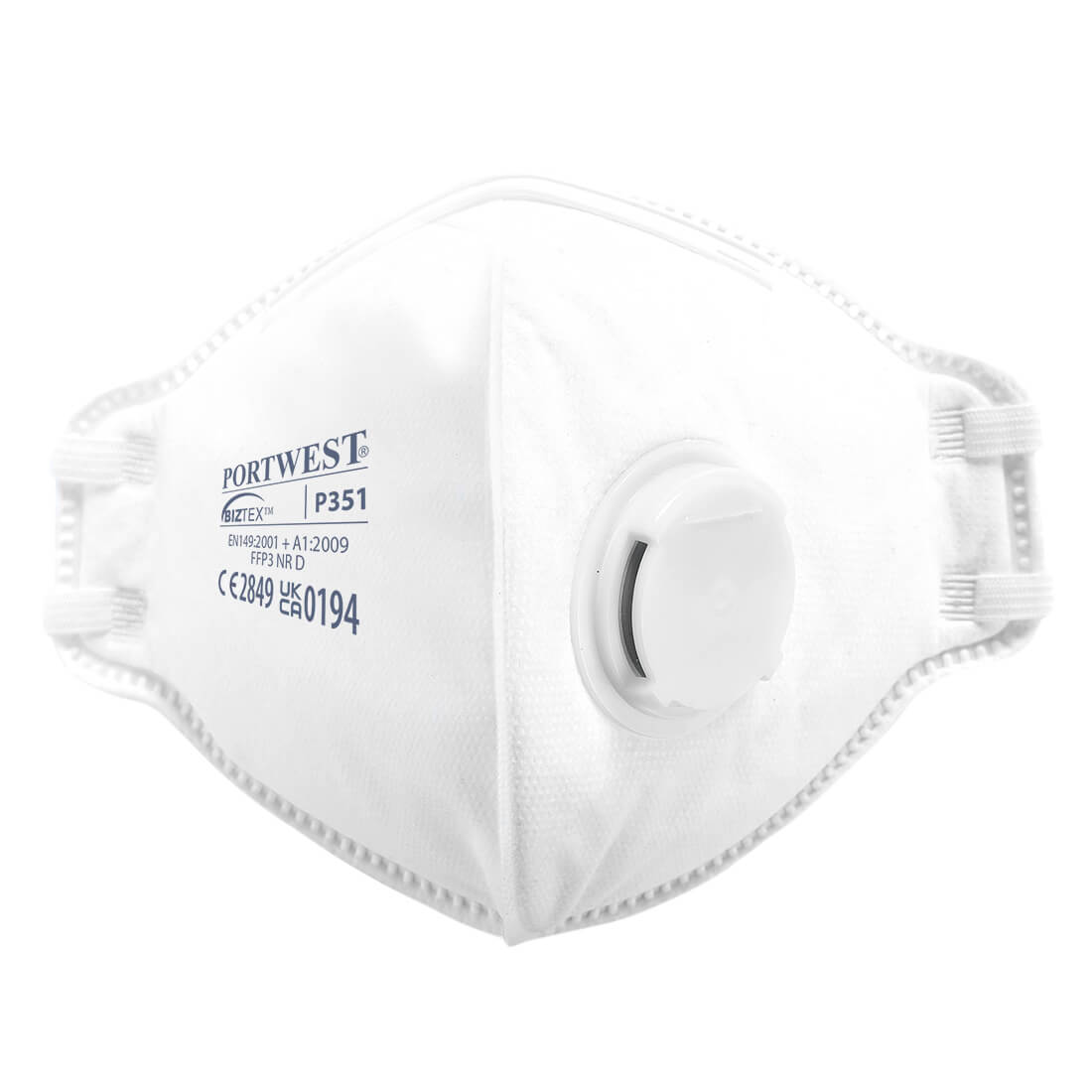 FFP3 Valved Dolomite Fold Flat Respirator - White