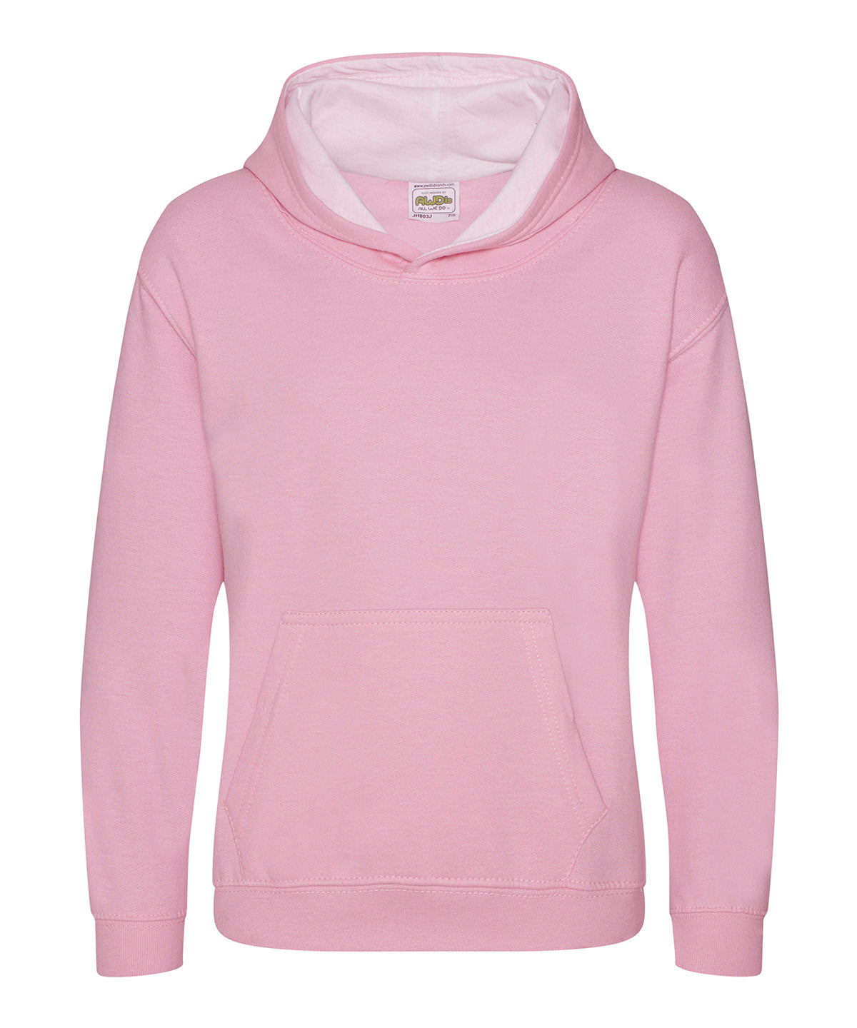 Kids varsity hoodie - Baby Pink/Arctic White