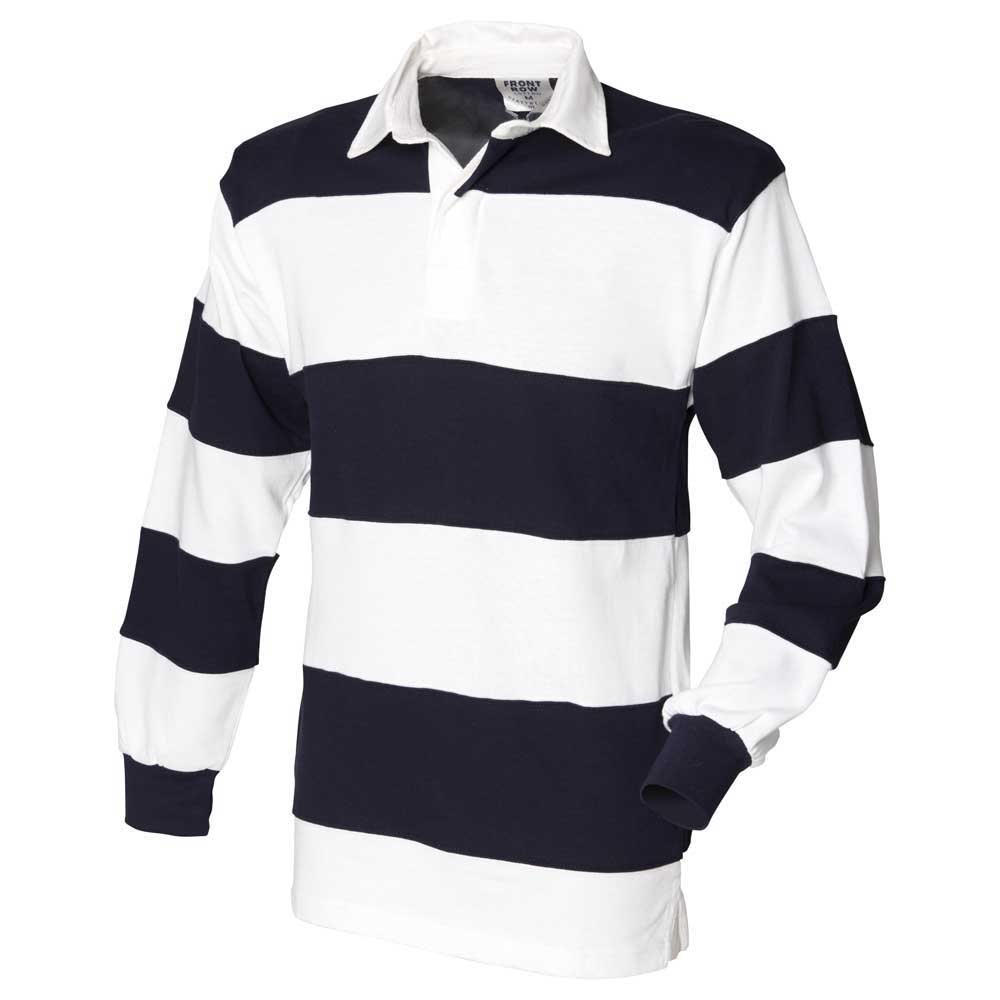 Front Row Mens Sewn stripe Long Sleeve rugby shirt