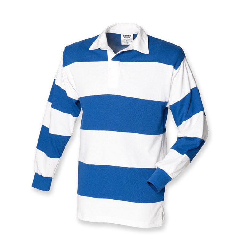 Front Row Mens Sewn stripe Long Sleeve rugby shirt