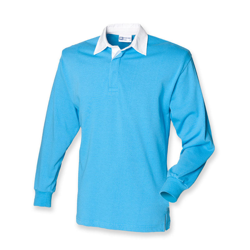 Front Row Mens Long Sleeve Classic Cotton Rugby Shirt