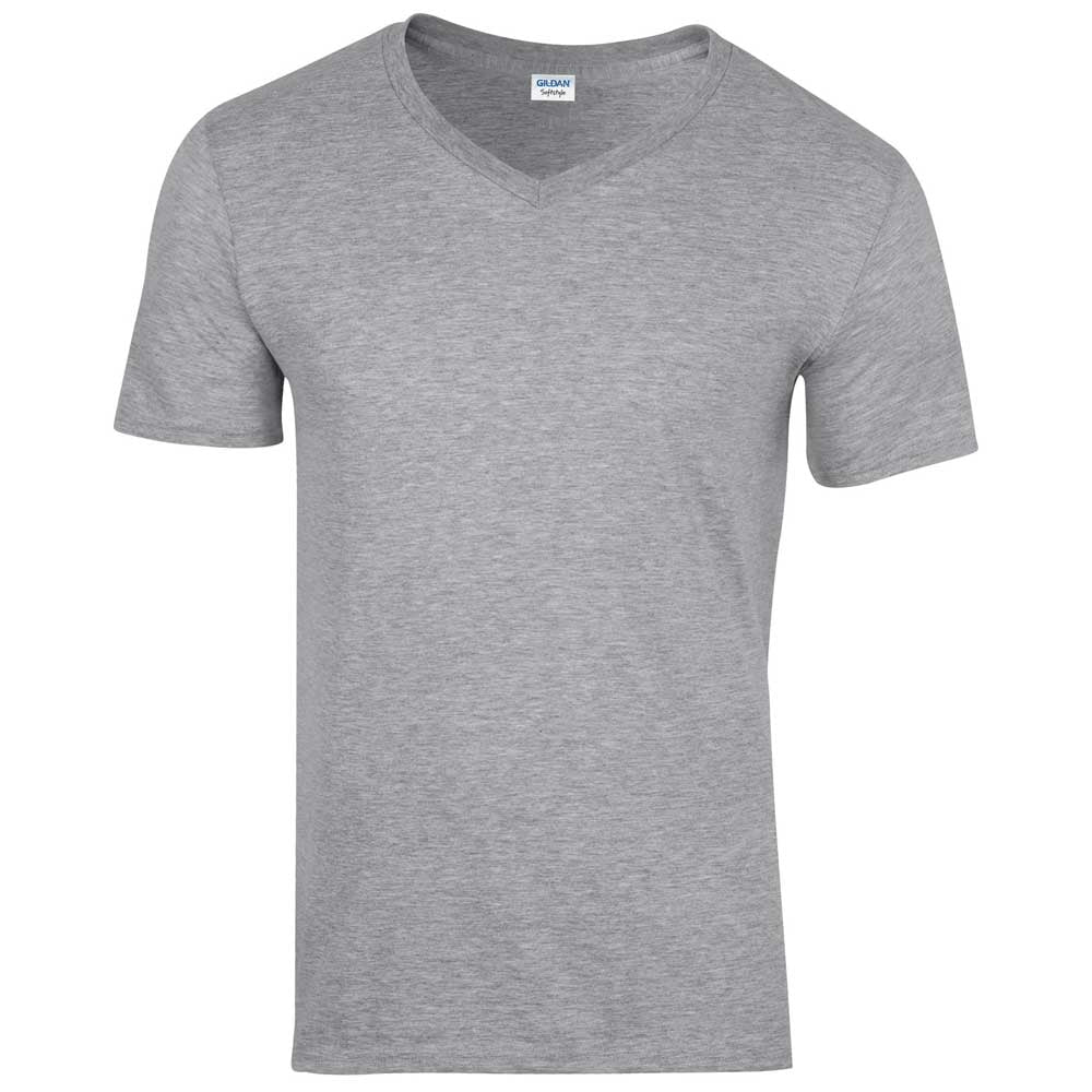 Gildan Mens Short Sleeve Softstyle V-Neck Cotton T-Shirt