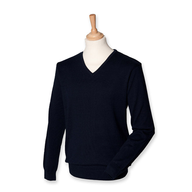 Henbury 12 Gauge V-Neck Jumper
