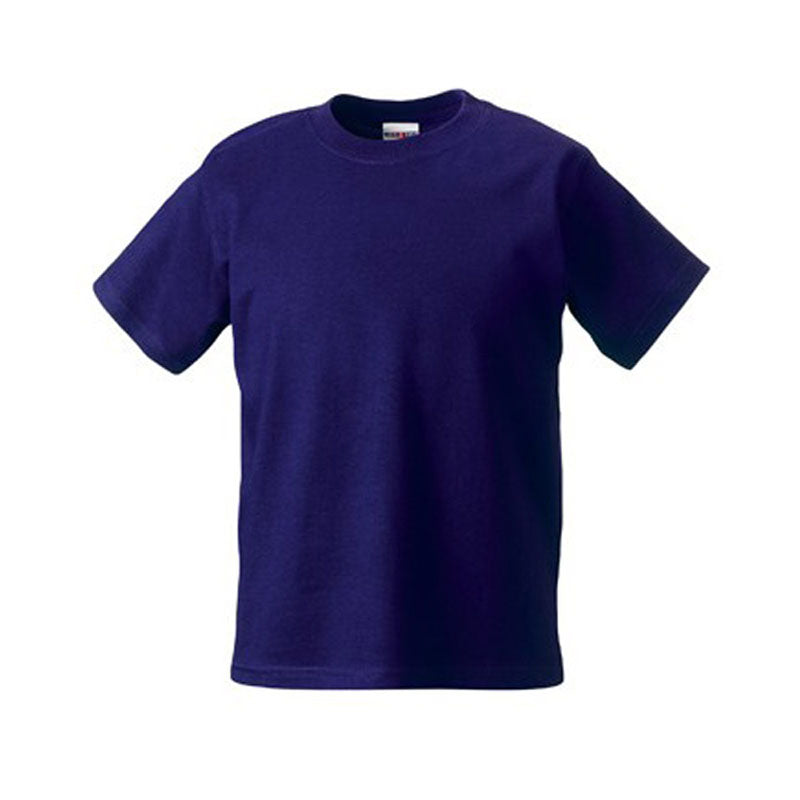 Russell Schoolgear Kids Classic Plain Colours Short Sleeve Cotton T-Shirt