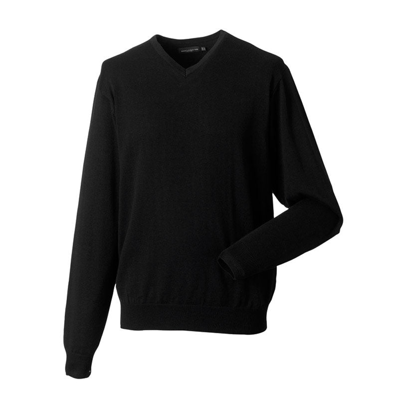 Russell Collection Mens V-neck true knit sweater