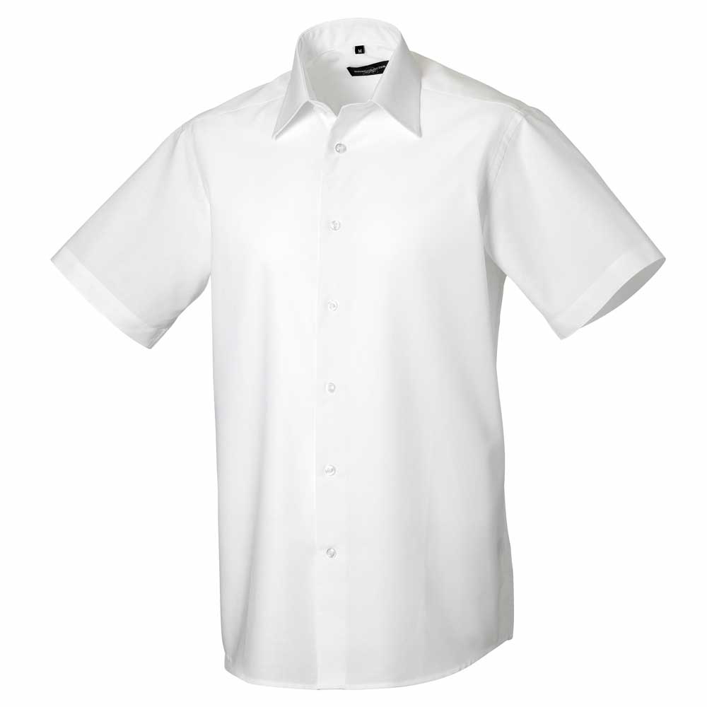 Russell Collection Short Sleeve Easycare Tailored Oxford Shirt