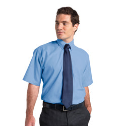Russell Collection Mens Short sleeve Oxford shirt