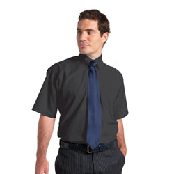 Russell Collection Mens Short sleeve Oxford shirt