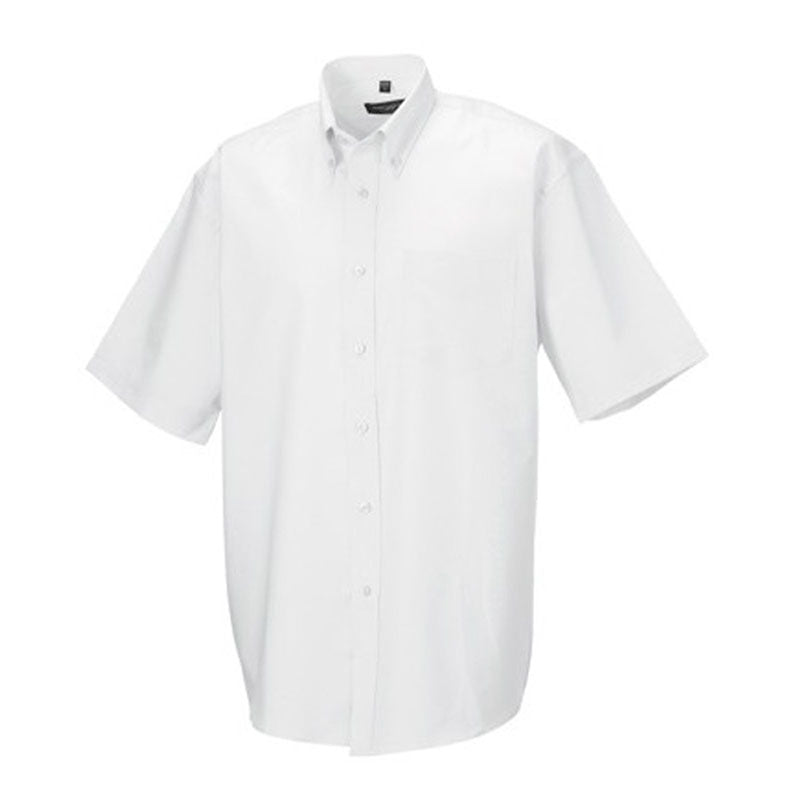 Russell Collection Mens Short sleeve Oxford shirt