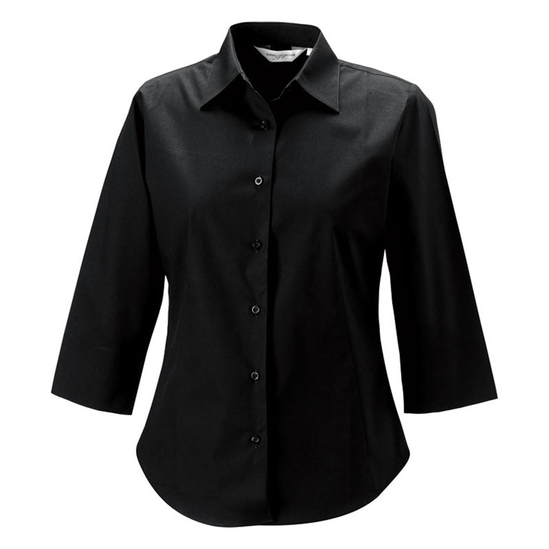 Russell Collection Ladies 3/4 sleeve fitted shirt