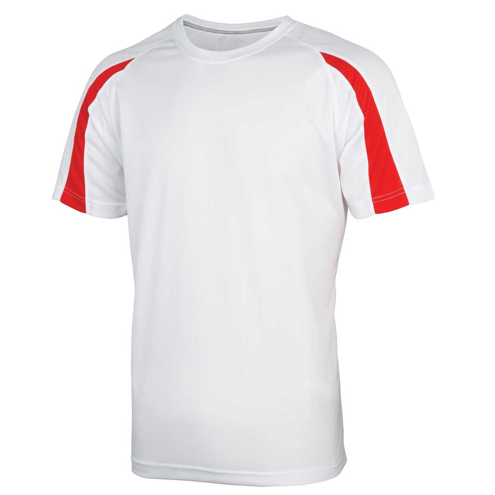 Just Cool Mens Contrast Cool Colours Crew Neck Short Sleeve Sports T-Shirt