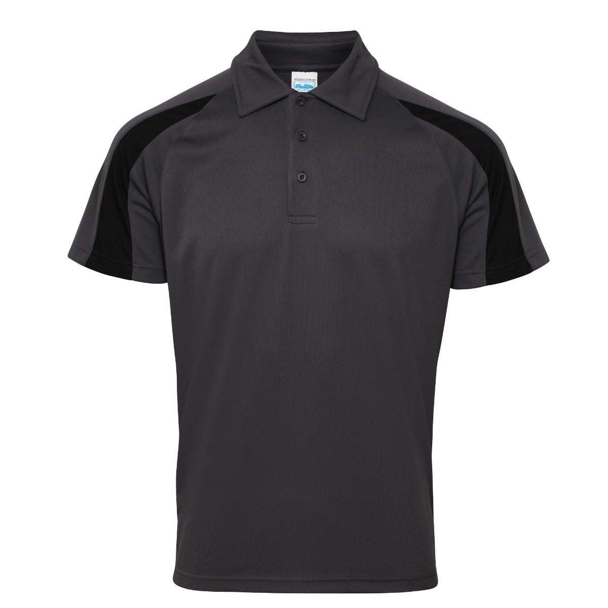 Contrast Cool Polo - Charcoal/Jet Black