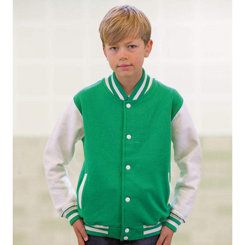 Awdis Kids Contrast Varsity Cool Colours Jacket