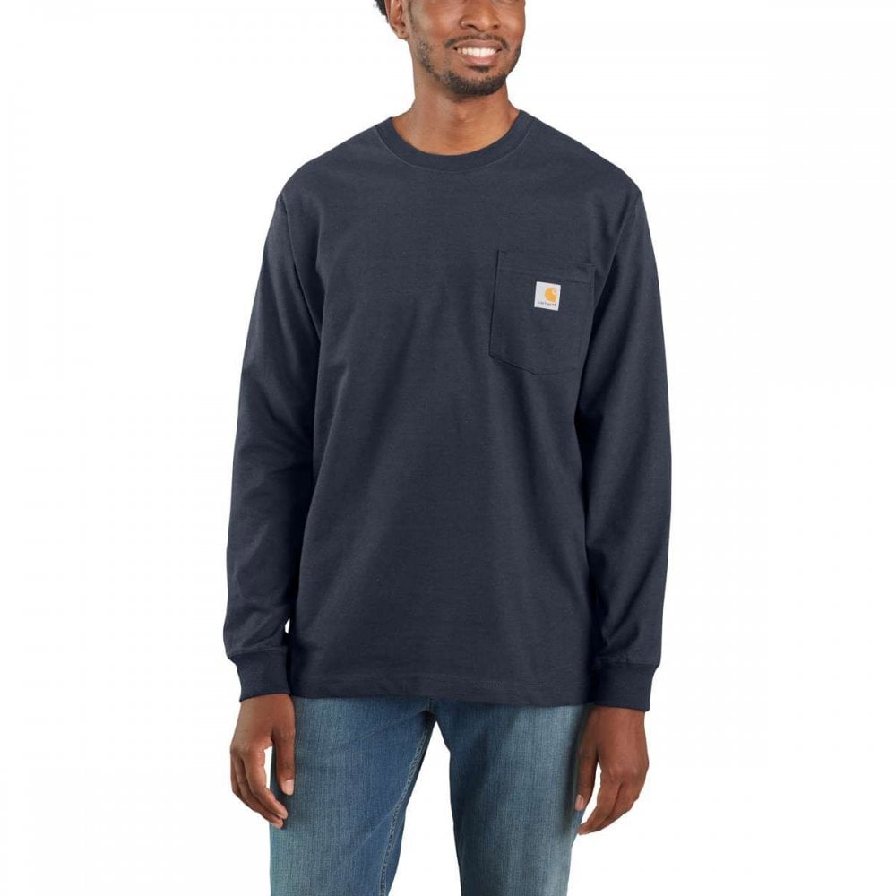 Loose Fit Heavyweight Long-Sleeve Pocket T-Shirt